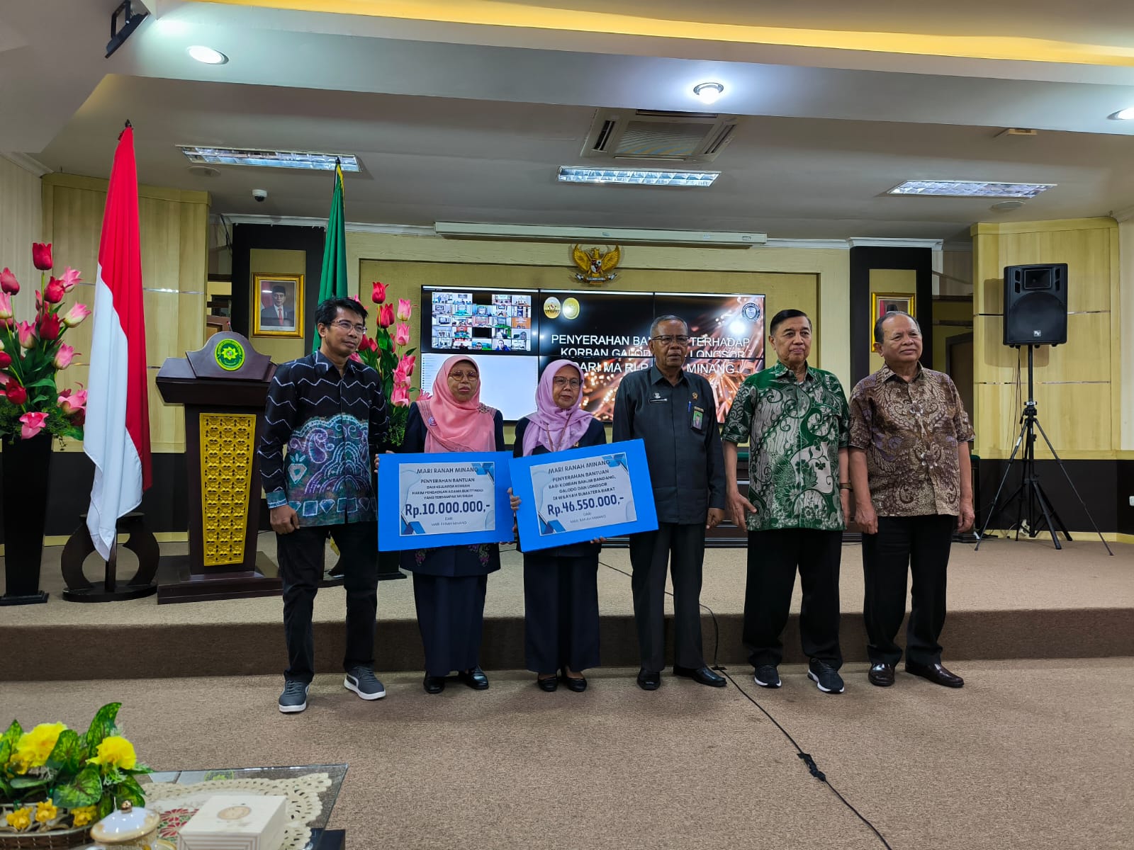 zoom penyerahan bantuan mari ranah minang 29mei 1