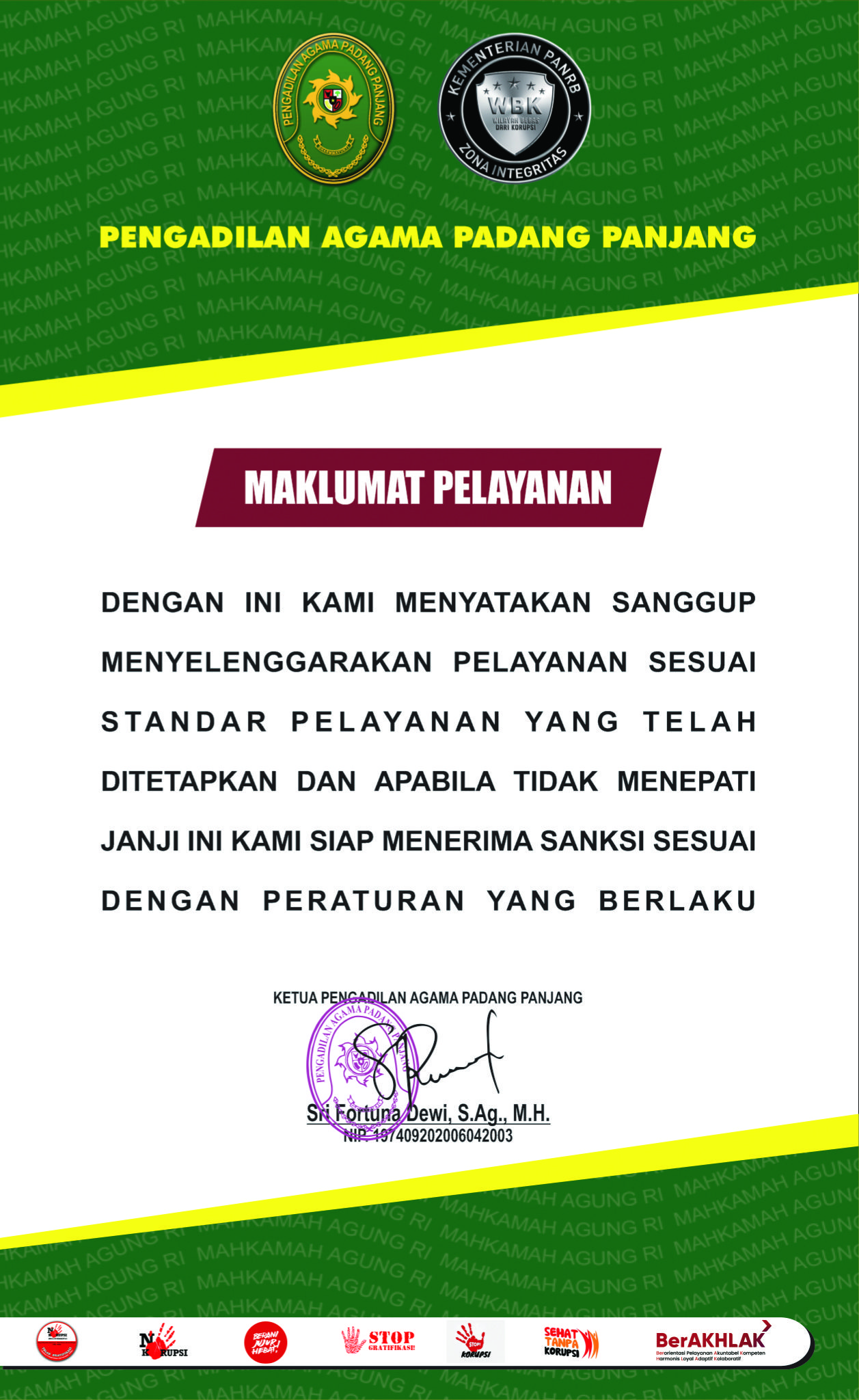 MAKLUMAT PELAYANAN 2024